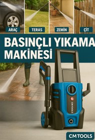 Resim CMC Tools 135 Bar Yüksek Basınçlı Yıkama Makinesi 1600 W 220 V – Bahçe & Araç Temizliği 