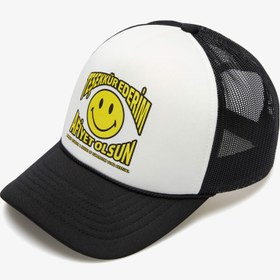 Resim Market x House of Superstep Smiley Trucker Erkek Beyaz Şapka 