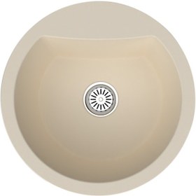 Resim Gradde Bej Tek Göz Oval50CM Çapında T.Üstü Granıt Eviye Gr50C x 