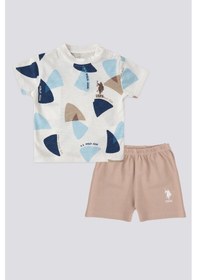 Resim U.S. Polo Assn. U.s. Polo Assn Erkek Bebek Krem Takım 5274-43532 Krem 
