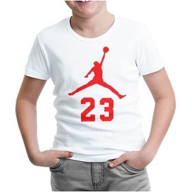 Resim Lord Tshirt Basketball - Jordan 23 Beyaz Çocuk Tshirt 