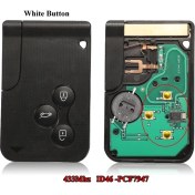 Resim Xiyu Shop Beyaz Düğme 7947 Renault Megane Iı Scenic Iı Grand Scemhz Pcf ID46 Için Akıllı Anahtar Kartı 3 Düğme Uzaktan Pcb Ultrasonik (Yurt Dışından) 