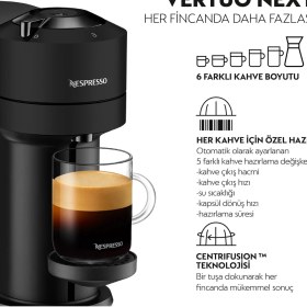 Resim Nespresso Vertuo Next Mat Siyah Kahve Makinesi 