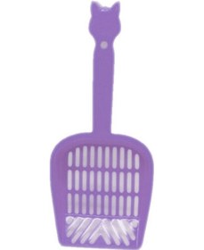 Resim Pettrend Mor Küçük Boy Kedi Tuvalet Kumu Temizleme Eleme Küreği 23 CM 