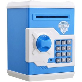 Resim Şifreli Atm Kasa Kumbara Beyaz - Mavi 
