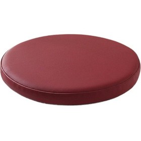 Resim Suntek Tatami Minder Pu Deri 36 Cm Kaymaz Yuvarlak Oturma Minderi Koyu Kırmızı 