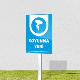 Resim Kadın Soyunma Yeri Levhası - 60x90 cm / Kompozit 