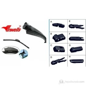 Resim Inwells 8 Aparatlı Her Araca 43 Cm Muz Silecek 