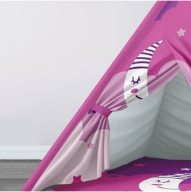 Resim instababyrooms Çocuk Oyun Çadırı Ay ve Yıldızlar Dijital Baskılı 