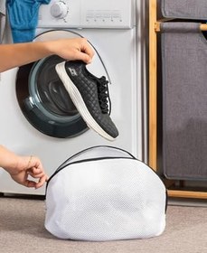 Resim Porsima 3133 Çamaşır Yıkama Filesi Fermuarlı Bölmeli Ayakkabı Yıkama Filesi Deforme Önleyici Torba File 