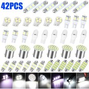 Resim 42pcs Araba Led Işık Kiti T10 6000k Xenon Beyaz İç Dış Mekan Yedek Ampuller 