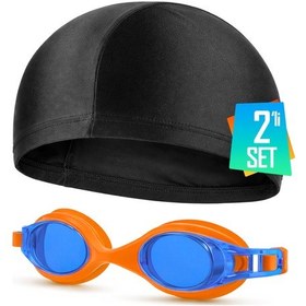 Resim 2li Set Boneli Yüzücü Gözlüğü Su Geçirmez Yüzme Havuz Deniz Gözlük Turuncu 1115 Turuncu 