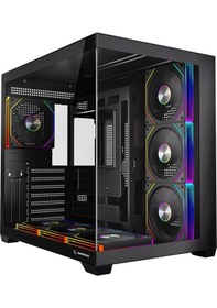 Resim Rampage Ares V2 Gaming Pc Kasası 7x120mm Argb Fanlı Temperli Cam Atx Mid Tower Oyuncu Kasası 360mm Sıvı Soğutma 