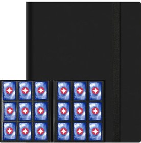 Resim Sunshine022 Siyah 9 Cep Kart Dosyası 360 Derece Dönen 9 Gözlü Mtg Futbol Beyzbol Koleksiyon Albümü 