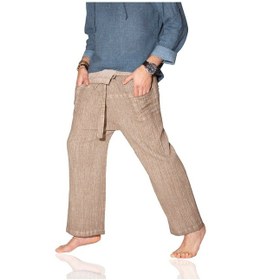 Resim Eliş Şile Bezi Unisex Şile Bezi Balıkçı Pantolon Toprak Tprk 