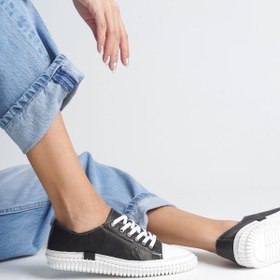 Resim Capone Outfitters Emma Dikişli Burun Parçalı Deri Kadın Snaeker Ayakkabı 
