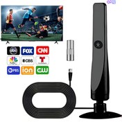 Resim 2025 Yeni Yıldız Uzun Mesafe Dijital Yüksek Çözünürlüklü TV Anteni Sinyal Amplifikatörüyle, 4K Ultra Yüksek Çözünürlük 1080P Destekli, İç Mekan için 3 Metre Kablo, 560 Mil Menzil, Akıllı TV, Eski Yüksek Çözünürlüklü TV, DVB-T2, DTMB, DVB-T, DMB-T, ISDB-T, ATSC, DAB FM Uyumlu - Pil Gerekmez 