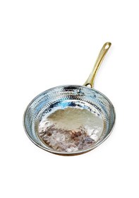 Resim Tek Kulplu Dövme Bakır Tava 23 Cm Bakır 