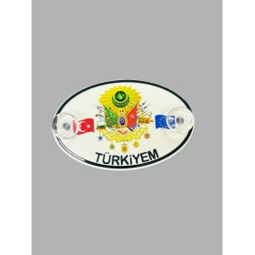Resim Türkiyem Harıfı Etiketçilere Özel Pleksi Oval Arma Vantuzlu 