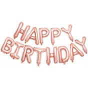 Resim Reedark Gül Altın Renkli 16 İnç "happy Birthday" Harf Folyo Balon Seti, Parti Dekorasyonu, Tekrarlı Kullanım, Festivite Atmosferi Artırıcı 