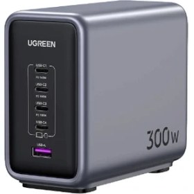 Resim Ugreen Nexode 300W Gan 5 Portlu Hızlı Şarj Cihazı Istasyonu, 4xusb-C, 1xusb-A, Gri - 90903 