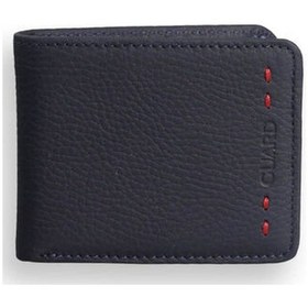 Resim Guard Leather Guard Lacivert Mat Spor Özel Dikiş Desenli Deri Erkek Cüzdanı Çok Renkli 