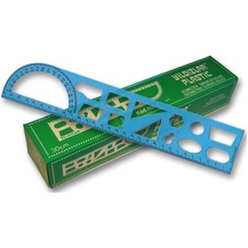 Resim Yıldızlar 006 Geometrik Şablon Cetvel 30 CM Mavi 