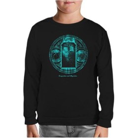 Resim Doctor Who - Anywhere Siyah Çocuk Sweatshirt Siyah 