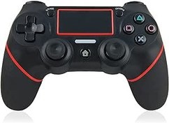 Resim Mistaha Dokunmatik Yüzey Titreşimli Kablosuz BT Oyun Gamepad 6 eksenli Kolu İşlevi Ergonomik Oyun Kolu PS4 Host ile Uyumlu Siyah&Kırmızı 