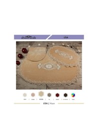 Resim Lisa Vizon 6 Prç Banyo Kirli Çamaşır Sepeti ve Paspas Seti Vizon 