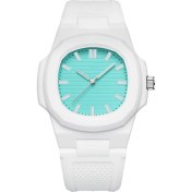 Resim 2xudc Beyaz Yeşil Klasik Kare Spor Su Geçirmez Aydınlık Silikon Kuvars Izle Özel Online Alışveriş Erkek Tarzı Saatler (Yurt Dışından) 