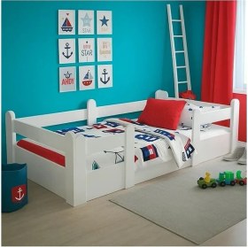 Resim Tulip Life Montessori Karyola Beyaz (90 x 190 Cm) Yatak Uyumlu Çocuk Yatağı 203 