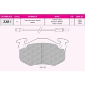 Resim BESER 3381 Fren Balatası Arka CLIO I 90- CLIO II Megane I 95- / 106 II 96- 205 83- 206 98- 309 / Zx 91- Saxo 96- Xsara 97- 