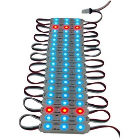 Resim Samsung Rgb Led 3'lü Modül Ws2811 Bireysel Adreslenebilir Işık 5050 Smd Dc 12v Su Geçirmez Ip65 Mağaza Pencere Vitrin Yapışkanlı 