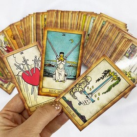 Resim ModaZey 78 Kartlı Mini Antik Tarot Destesi / Cep Boy 
