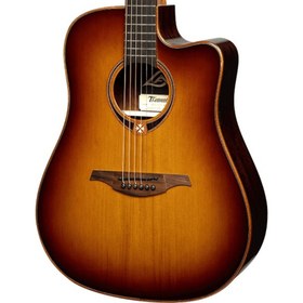 Resim LAG GLA T118DCE-BRS Dreadnought Cutaway Elektro Akustik Gitar 