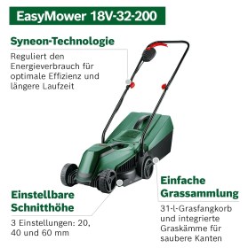 Resim Easymower 18V-32-200 (Solo) Akülü Çim Biçme Makinesi 