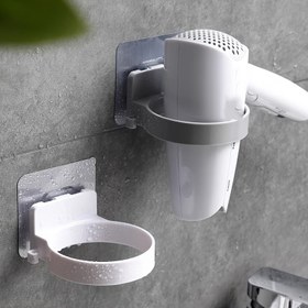 Resim Duvara Monte Saç Kurutma Makinesi Tutucu - Banyo Düzenleyici Matkap Gerektirmeyen Braket, Plastik Yapı, Kablo Yönetimi, Saç Şekillendirme Aracı Depolama için 