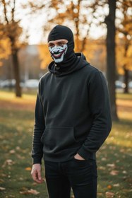 Resim eleven market Termal Siyah Kar Maskesi joker Baskılı 