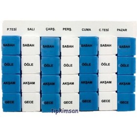 Resim Kopya - Haftalık Ilaç Saklama Kutusu 28 Gözlü 