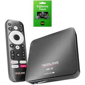 Resim Redline RV 5 Android TV Box - 12 Aylık TOD Eğlence Paketi Kampanya Fırsatı