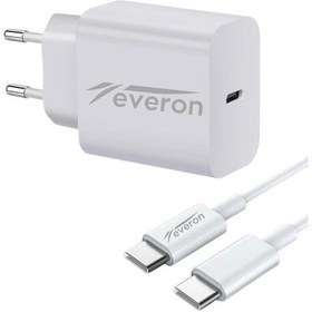 Resim Honor X6a İle Uyumlu Type C Şarj Adaptörü Type C To Type C Kablo Evr-01 Beyaz 