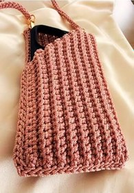 Resim El Yapımı Örgü Askılı Telefon Çantası - Şık ve Pratik Crossbody Çanta Aksesuar 