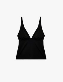 Resim V Yaka Askılı Tankini Bikini Üstü 