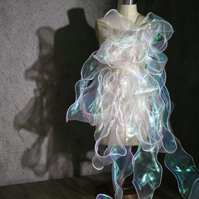 Resim 1 Rulo - 6cm Genişliğinde Işıltılı Denizkızı Pullu Kurdele, Pembe/Gri/Beyaz/Mor/Yeşil/Mavi Holografik Gradyan Kumaş DIY Saç Aksesuarları, Fiyonklar, Pasta Ambalajı & Dekoratif Dantel Süslemeleri, Denizkızı Parti Süslemeleri 