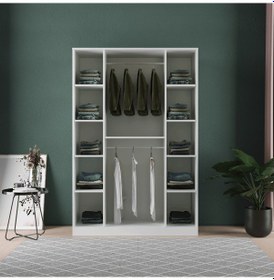 Resim Soho 4 Kapaklı Eko Bazalı Gardırop - Mdf Kapak Beyaz 