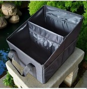 Resim Xuweiwei Foldable Car Seat Storage Box Büyük Kapasiteli Siyah Araç İçi Düzenleyici Çok Bölmeli 
