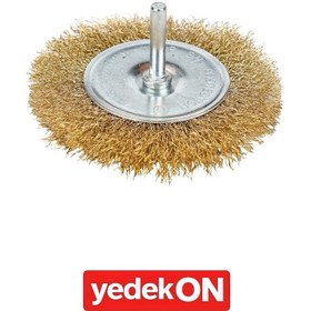 Resim Pimli Daire Fırça 100*10mm Sarı Telli 