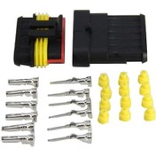 Resim 10 Adet 6 Pin Süper Seal Konnektör Su Geçirmez Oto Dişi Erkek (552463948) 
