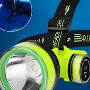 Resim 1 adet Parlak Dalış Yüzme Baş Işığı, Su Altı Baş Feneri, Dalışçı Denizaltı Baş Lambası, Güvenlik Işıkları, USB Şarj Edilebilir 